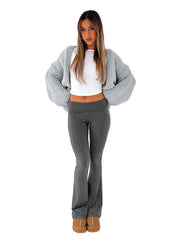 Women's Comfortable Slimming Low Waist Flare Pants - 808Lush