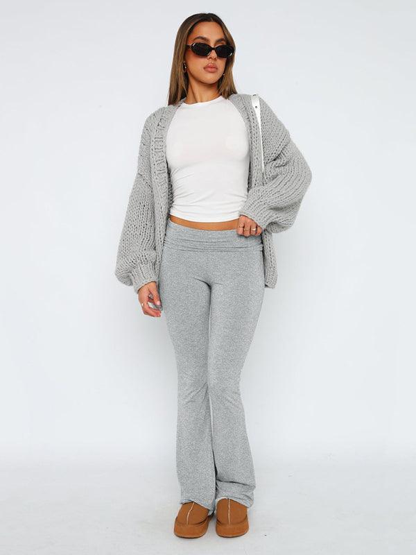 Women's Comfortable Slimming Low Waist Flare Pants - 808Lush