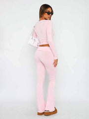 Women's Comfortable Slimming Low Waist Flare Pants - 808Lush