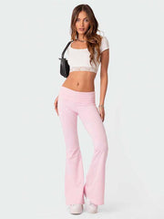 Women's Comfortable Slimming Low Waist Flare Pants - 808Lush