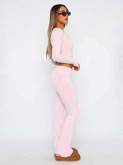 Women's Comfortable Slimming Low Waist Flare Pants - 808Lush