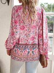 Women's Bohemian Casual Floral Print blouse - 808Lush