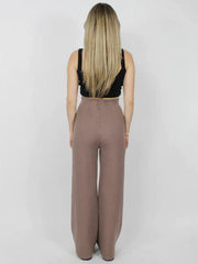 casual drawstring loose lace straight women's trousers - 808Lush