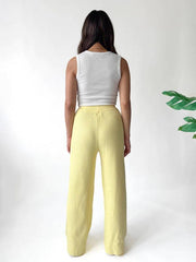 casual drawstring loose lace straight women's trousers - 808Lush