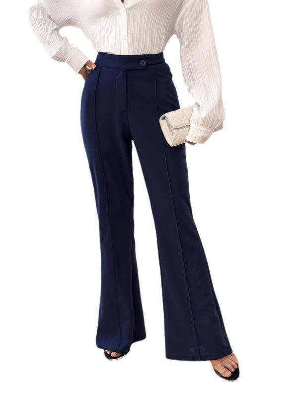 Women's elegant slim fit flared trousers - 808Lush
