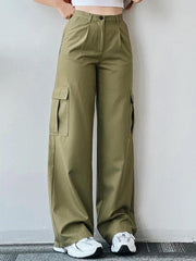 Versatile casual pants, mid-rise three-dimensional pocket trousers, waist-cinching overalls - 808Lush