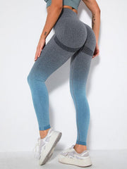 Women's Seamless Gradient Slim Body Quick-drying Sexy Peach Hip Sports Fitness Pants - 808Lush