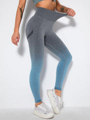 Women's Seamless Gradient Slim Body Quick-drying Sexy Peach Hip Sports Fitness Pants - 808Lush