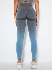 Women's Seamless Gradient Slim Body Quick-drying Sexy Peach Hip Sports Fitness Pants - 808Lush