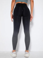Women's Seamless Gradient Slim Body Quick-drying Sexy Peach Hip Sports Fitness Pants - 808Lush
