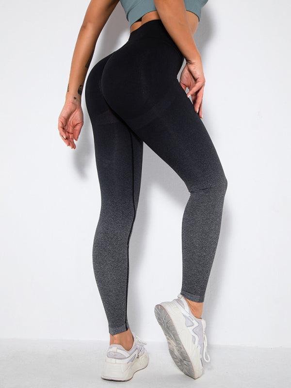 Women's Seamless Gradient Slim Body Quick-drying Sexy Peach Hip Sports Fitness Pants - 808Lush