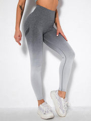 Women's Seamless Gradient Slim Body Quick-drying Sexy Peach Hip Sports Fitness Pants - 808Lush