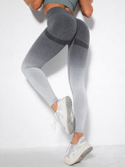 Women's Seamless Gradient Slim Body Quick-drying Sexy Peach Hip Sports Fitness Pants - 808Lush