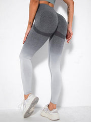 Women's Seamless Gradient Slim Body Quick-drying Sexy Peach Hip Sports Fitness Pants - 808Lush