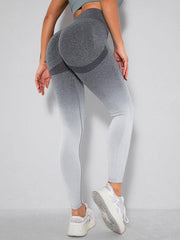 Women's Seamless Gradient Slim Body Quick-drying Sexy Peach Hip Sports Fitness Pants - 808Lush