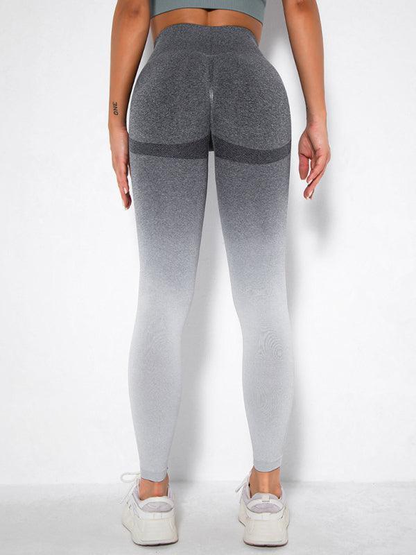 Women's Seamless Gradient Slim Body Quick-drying Sexy Peach Hip Sports Fitness Pants - 808Lush