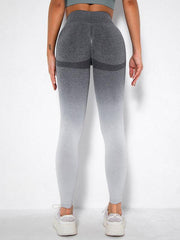 Women's Seamless Gradient Slim Body Quick-drying Sexy Peach Hip Sports Fitness Pants - 808Lush