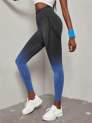 Women's Seamless High Waist Gradient Color Seamless Sports Yoga Pants - 808Lush