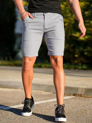 men's skinny plaid plus size casual shorts - 808Lush