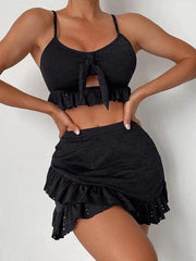 3 piece bikini set hip skirt - 808Lush