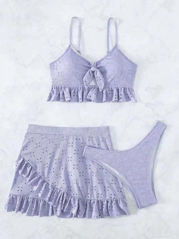 3 piece bikini set hip skirt - 808Lush