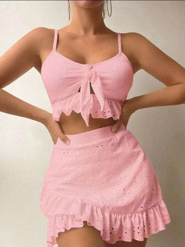 3 piece bikini set hip skirt - 808Lush