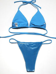 women's bikini gold velvet solid color swimsuit - 808Lush