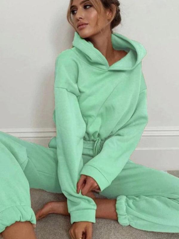 women's fashion long-sleeved sweater pants casual two-piece set - 808Lush