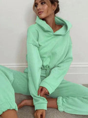 women's fashion long-sleeved sweater pants casual two-piece set - 808Lush