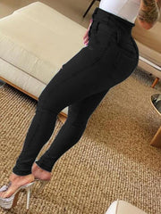 women's high waist ripped jeans pencil pants - 808Lush