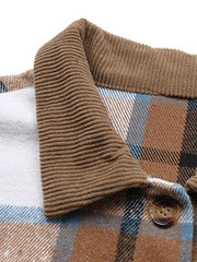 women's vintage lapel patchwork cardigan jacket - 808Lush