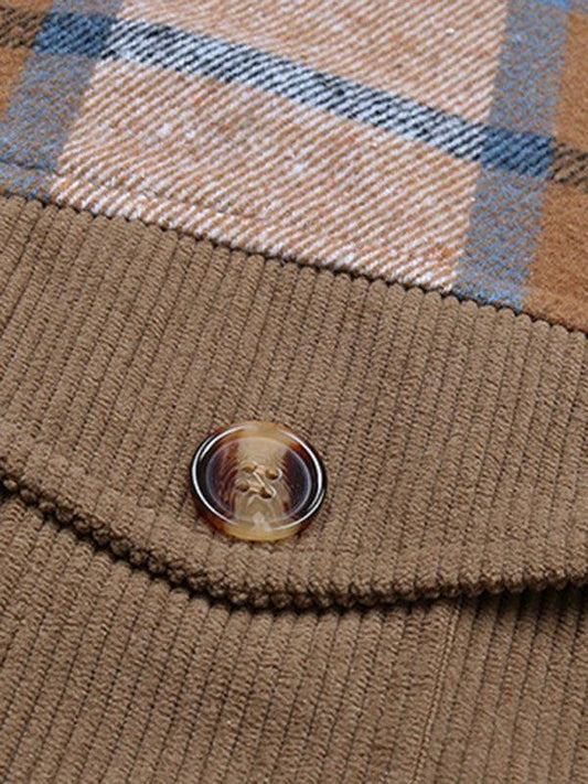 women's vintage lapel patchwork cardigan jacket - 808Lush